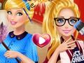 Peli Cinderella ja Barbie kilpailevat  verkossa