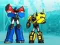 Peli Muuntajat. Robotit valepuvussa: Super Mini Striker  verkossa