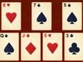 Peli Solitaire ylä- ja alaosa  verkossa