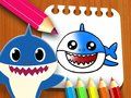 Peli Baby Shark värityskirja  verkossa