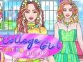 Peli College Girl väritys pukeutua  verkossa