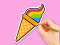 Peli Värityskirja: Rainbow Ice Cream  verkossa