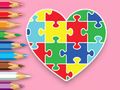 Peli Värityskirja: Heart Jigsaw  verkossa