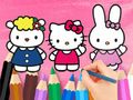 Peli Värityskirja: Hello Kitty ystävien kanssa  verkossa