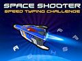 Peli Space Shooter: Nopeuden kirjoitushaaste verkossa
