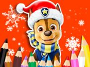 Peli Värityskirja: Paw Patrol Christmas  verkossa