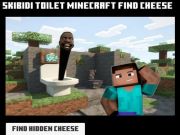 Peli Skibidi wc minecraft löytää juustoa  verkossa