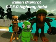 Peli Italian Brainrot R. E. P. O Highway Heist verkossa