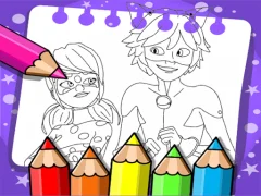 Peli Miraculous Ladybug Coloring Book verkossa