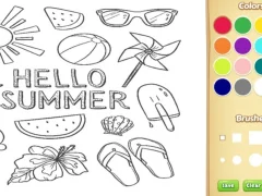 Peli Hello Summer Coloring Book for Kids verkossa