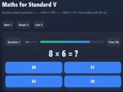 Peli Maths for Standard V verkossa
