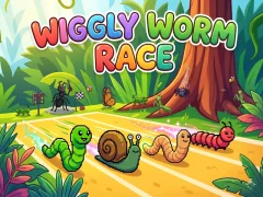 Peli Wiggly Worm Race verkossa