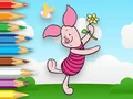Peli Coloring Book: Piglet Holds Toy Windmill verkossa