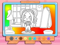 Peli Coloring Book: Avatar Girl Dress Up Shopping verkossa