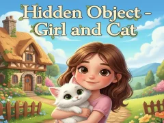 Peli Hidden Object - Girl and Cat verkossa