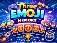 Peli Three Emoji Memory verkossa