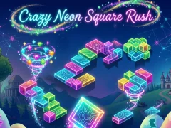Peli Crazy Neon Square Rush verkossa