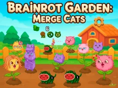 Peli Brainrot Garden. Merge Cats verkossa