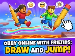 Peli Obby online with friends: Draw and Jump! verkossa