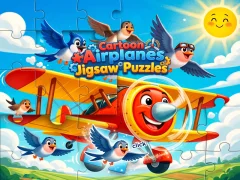 Peli Cartoon Airplanes: Jigsaw Puzzles verkossa