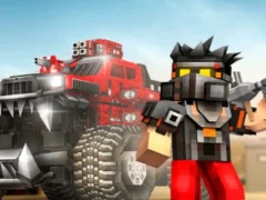 Peli Blocky Cars: Car Battle verkossa