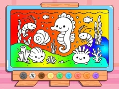 Peli Coloring Book: Kawaii Sea Animals verkossa