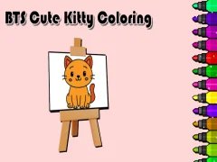 Peli BTS Cute Kitty Coloring verkossa