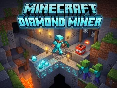 Peli Minecraft Diamond Miner verkossa