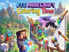 Peli BTS Minecraft Coloring Time verkossa