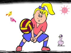 Peli Volleyball Fun Coloring verkossa