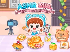 Peli ASMR Girl: Livestream Mukbang verkossa