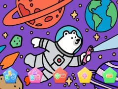 Peli Color By Code Space Bear verkossa