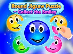 Peli Round jigsaw Puzzle - Collect the Smiley verkossa
