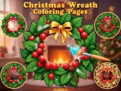 Peli Christmas Wreath Coloring Pages verkossa
