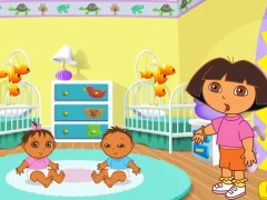 Peli Dora the Explorer Dora's Playtime with the Twins verkossa