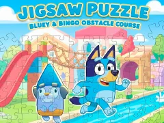 Peli Jigsaw Puzzle: Bluey & Bingo Obstacle Course verkossa