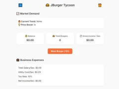 Peli Jburger Tycoon verkossa