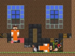 Peli Escape from the prison in Mineblock! Destruction! verkossa