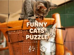 Peli Funny Cats Puzzle verkossa