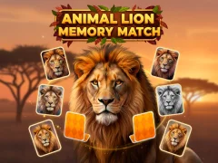 Peli Animal Lion Memory Match verkossa