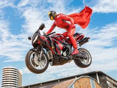 Peli Real Motorbike Super Hero Stunt 3D verkossa
