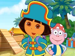 Peli Dora The explorer Dora's Pirate Boat Treasure Hunt verkossa