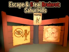 Peli Escape & Steal Brainrot: Sahur Hills verkossa