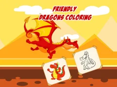 Peli Friendly Dragons Coloring verkossa
