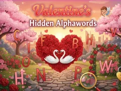 Peli Valentine's Hidden Alphawords verkossa