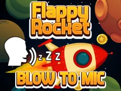 Peli Flappy Rocket Playing with Blowing to Mic verkossa