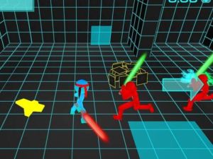Peli Stickman Neon Sword-taistelu verkossa