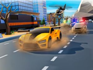 Peli Poliisin auto jahtaa siksag paeta 3D verkossa
