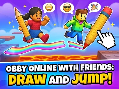 Peli Obby online with friends: Draw and Jump! verkossa