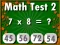 Peli Math Test 2 verkossa